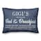 Gigi's Bed & Breakfast Navy Throw Pillow